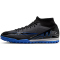 NIKE Mercurial Superfly 9 Academy TF Multinocken-Fu&szlig;ballschuhe Herren 040 - black/chrome-hyper royal 47.5