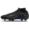 NIKE Air Zoom Mercurial Superfly 9 Academy SG-PRO AC Stollen-Fu&szlig;ballschuhe Herren 040 - black/chrome-hyper royal 39