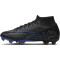 NIKE Zoom Mercurial Superfly 9 Academy FG/MG Fußballschuhe 040 - black/chrome-hyper royal 38.5