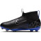 NIKE Jr. Air Zoom Mercurial Superfly 9 Academy FG/MG Fußballschuhe Kinder 040 - black/chrome-hyper royal 34
