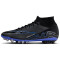 NIKE Mercurial Superfly 9 Academy AG Kunstrasen-Fußballschuhe 040 - black/chrome-hyper royal 40