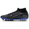 NIKE Mercurial Superfly 9 Academy AG Kunstrasen-Fußballschuhe 040 - black/chrome-hyper royal 40