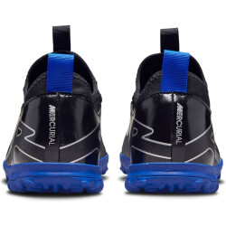 NIKE Jr. Zoom Mercurial Vapor 15 Academy TF Turf Multinocken-Fußballschuhe Kinder 040 - black/chrome-hyper royal 33