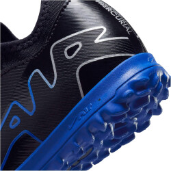 NIKE Jr. Zoom Mercurial Vapor 15 Academy TF Turf Multinocken-Fußballschuhe Kinder 040 - black/chrome-hyper royal 33