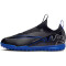 NIKE Jr. Zoom Mercurial Vapor 15 Academy TF Turf Multinocken-Fußballschuhe Kinder 040 - black/chrome-hyper royal 33