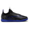NIKE Jr. Zoom Mercurial Vapor 15 Academy IC Hallen-Fußballschuhe Kinder 040 - black/chrome-hyper royal 28