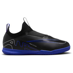 NIKE Jr. Air Zoom Mercurial Vapor 15 Academy IC Hallen-Fußballschuhe Kinder 040 - black/chrome-hyper royal 33.5