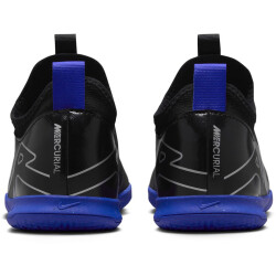 NIKE Jr. Air Zoom Mercurial Vapor 15 Academy IC Hallen-Fußballschuhe Kinder 040 - black/chrome-hyper royal 37.5