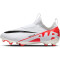 NIKE Jr. Zoom Mercurial Vapor 15 Academy MG Multi-Ground Fußballschuhe Kinder 600 - bright crimson/white-black 32