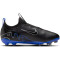 NIKE Jr. Air Zoom Mercurial Vapor 15 Academy MG Multi-Ground Fußballschuhe Kinder 040 - black/chrome-hyper royal 28.5