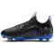 NIKE Jr. Air Zoom Mercurial Vapor 15 Academy MG Multi-Ground Fußballschuhe Kinder 040 - black/chrome-hyper royal 33.5