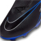 NIKE Jr. Air Zoom Mercurial Vapor 15 Academy MG Multi-Ground Fußballschuhe Kinder 040 - black/chrome-hyper royal 33.5