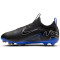 NIKE Jr. Air Zoom Mercurial Vapor 15 Academy MG Multi-Ground Fußballschuhe Kinder 040 - black/chrome-hyper royal 35