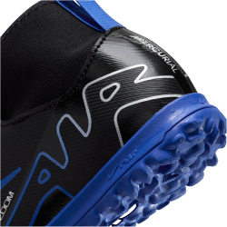 NIKE Jr. Zoom Mercurial Superfly 9 Academy TF Turf Multinocken-Fu&szlig;ballschuhe Kinder 040 - black/chrome-hyper royal 32