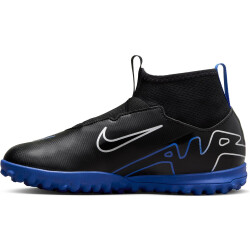 NIKE Jr. Air Zoom Mercurial Superfly 9 Academy TF Turf Multinocken-Fußballschuhe Kinder 040 - black/chrome-hyper royal 35.5