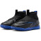 NIKE Jr. Air Zoom Mercurial Superfly 9 Academy TF Turf Multinocken-Fußballschuhe Kinder 040 - black/chrome-hyper royal 35.5