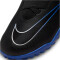 NIKE Jr. Air Zoom Mercurial Superfly 9 Academy TF Turf Multinocken-Fußballschuhe Kinder 040 - black/chrome-hyper royal 35.5