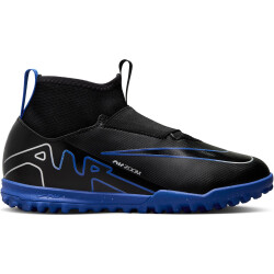 NIKE Jr. Air Zoom Mercurial Superfly 9 Academy TF Turf Multinocken-Fußballschuhe Kinder 040 - black/chrome-hyper royal 38