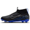 NIKE Jr. Zoom Mercurial Superfly 9 Pro FG Firm-Ground Fu&szlig;ballschuhe Kinder 040 - black/chrome-hyper royal 32