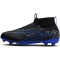 NIKE Jr. Zoom Mercurial Superfly 9 Pro FG Firm-Ground Fu&szlig;ballschuhe Kinder 040 - black/chrome-hyper royal 33