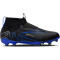 NIKE Jr. Zoom Mercurial Superfly 9 Pro FG Firm-Ground Fußballschuhe Kinder 040 - black/chrome-hyper royal 37.5