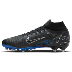 NIKE Zoom Mercurial Superfly 9 Pro AG-Pro Kunstrasen-Fu&szlig;ballschuhe 040 - black/chrome-hyper royal 44