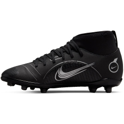 NIKE Jr. Mercurial Superfly 8 Club MG Multi-Ground Fu&szlig;ballschuhe Kinder 007 - black/metallic silver-medium ash 34