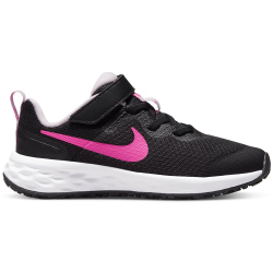 NIKE Revolution 6 Freizeitschuhe mit Klettverschlu&szlig; Kinder 007 - black/hyper pink-pink foam 28