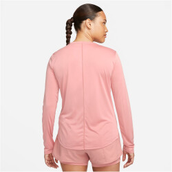 NIKE Dri-FIT One Standard Fit langarm Top Damen 618 - red stardust/white S