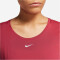 NIKE Dri-FIT One Standard Fit kurzarm Sportshirt Damen 648 - lt fusion red/white M