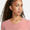 NIKE Dri-FIT UV One Luxe kurzarm Trainingsshirt Damen 618 - red stardust/reflective silv M