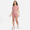 NIKE Dri-FIT UV One Luxe kurzarm Trainingsshirt Damen 618 - red stardust/reflective silv M