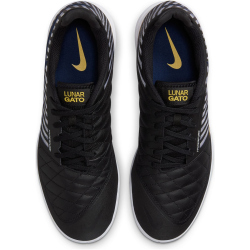 NIKE Lunar Gato II IC Hallen-Fußballschuhe 009 - black/midnight navy-black-vivid sulfur 46