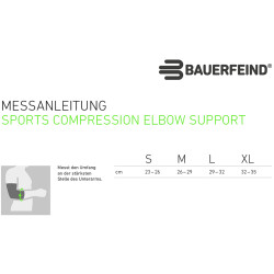 BAUERFEIND Sports Kompressionsbandage Ellenbogen black XL