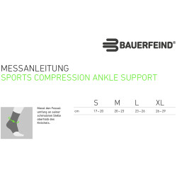 BAUERFEIND Sports Kompressionsbandage Sprunggelenk white XL