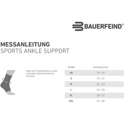 BAUERFEIND Sports Sprunggelenkbandage all-black XXL (links)