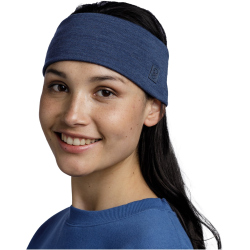BUFF Merino breites Stirnband 779 - solid night blue
