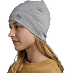 BUFF Merinowolle Mütze Lightweight 933 - solid light grey