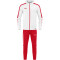 JAKO Power Polyester Trainingsanzug mit Kapuze Damen 004 - weiß/rot 34