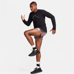 NIKE Dri-FIT langarm Trailrunningshirt Herren 010 - black XL