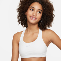 NIKE Swoosh Dri-FIT Sport-BH Mädchen 100 - white/pure platinum M (137-146 cm)