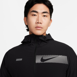 NIKE Unlimited Flash Repel Versatile Kapuzenjacke Herren 010 - black/reflective silv L