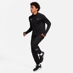 NIKE Element Flash Dri-FIT 1/2-Zip Laufshirt Herren 010 - black/reflective silv S