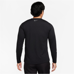 NIKE Miler Flash Dri-FIT UV langarm Laufshirt Herren 010 - black/reflective silv S