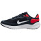 NIKE Revolution 7 Sneaker Kinder 400 - dark obsidian/white-bright crimson-black 36