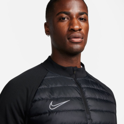 NIKE Academy Winter Warrior Therma-FIT Global 1/2-Zip Fußball Trainings-Top Herren 010 - black/anthracite/reflective silv XS