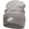 NIKE PEAK Tall Cuff Futura Beanie 091 - carbon heather/white