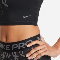 NIKE Pro Dri-FIT Cropped Tanktop Damen 010 - black/iron grey S