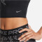 NIKE Pro Dri-FIT Cropped Tanktop Damen 010 - black/iron grey S