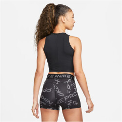 NIKE Pro Dri-FIT Cropped Tanktop Damen 010 - black/iron grey XXL